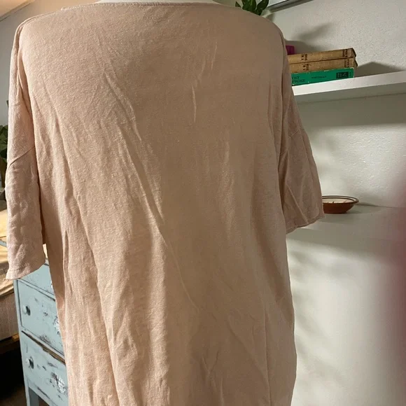 Boho Embroidered Top in Dusty Pink and Brown - Picture 6 of 12